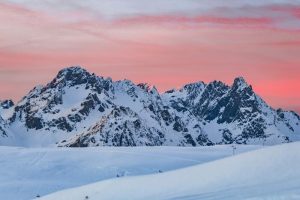 Montagne enneigée à l'Alpe d'Huez