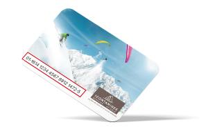 Support de forfaits de ski Skidata Les Contamines
